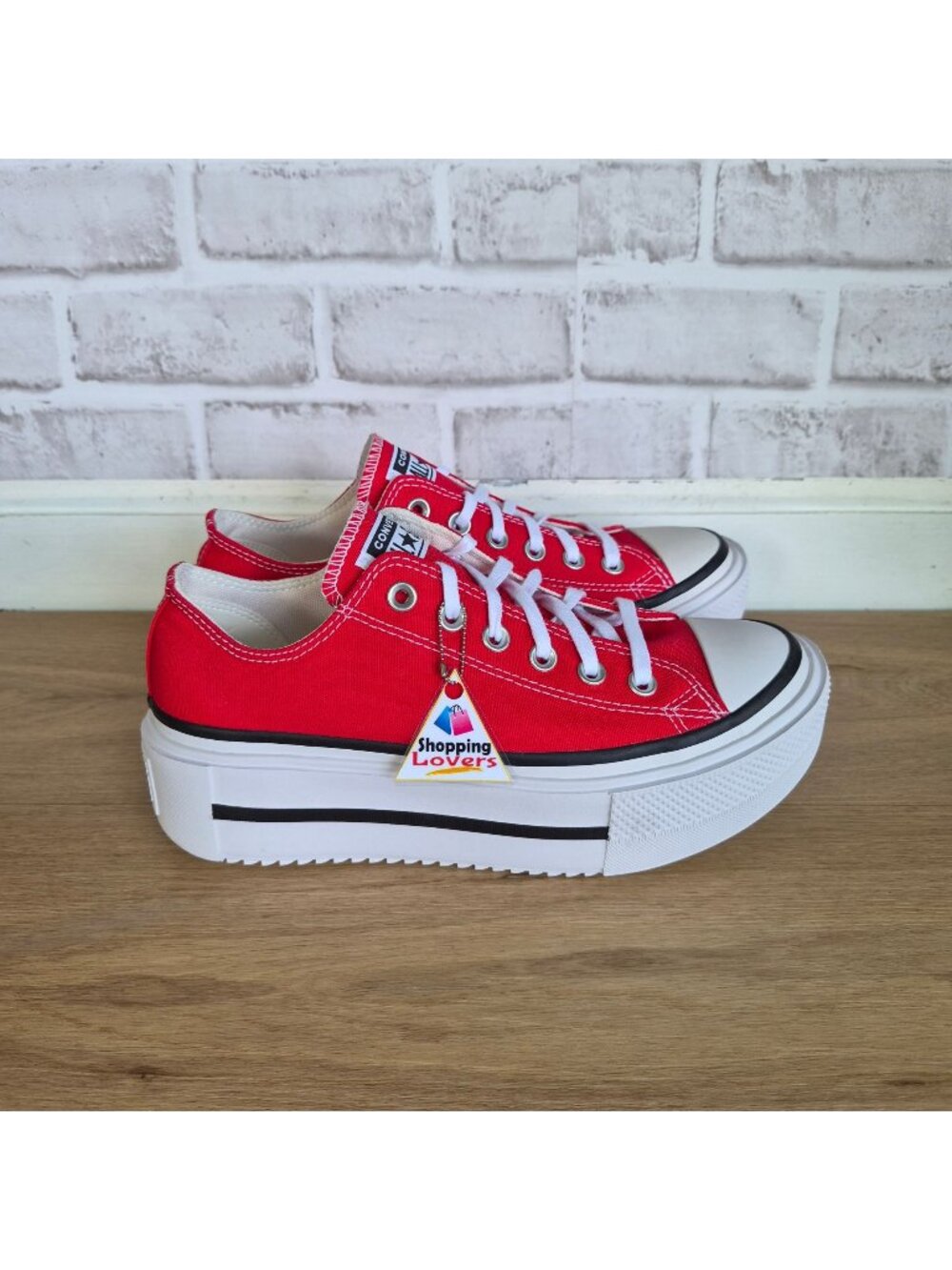 ⭐Converse Lift Double Stack Platform Low Sz 8 Men's shoes Sneakers Red A16515C⭐
